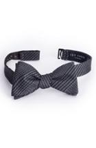 Men's Ted Baker London Plaid Silk & Wool Bow Tie, Size - Black