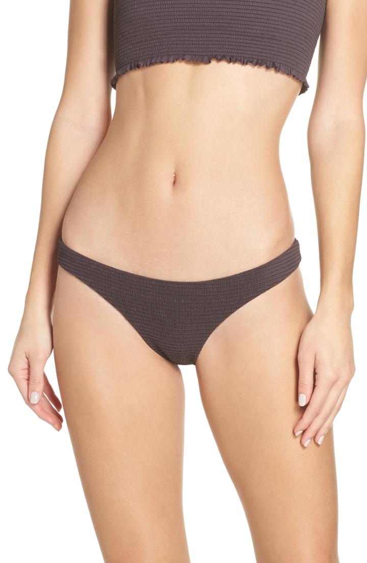 Women's Pilyq Smocked Bikini Bottoms - Brown