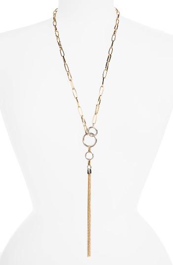 Women's Nordstrom Rectangle Tassel Pendant Necklace