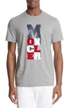 Men's Moncler Maglia Vertical Logo T-shirt - Grey