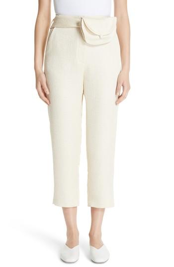 Women's Nanushka Raimo Belt Bag Crop Pants - Ivory