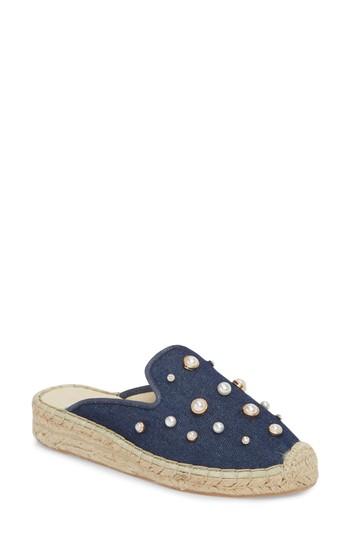 Women's Patricia Green Embellished Espadrille Loafer Mule M - Blue