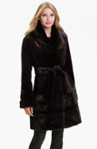 Women's Kristen Blake Sheared Faux Fur Coat - Purple