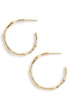 Women's Missoma Golden Medium Molten Hoop Earrings