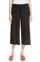 Women's Eileen Fisher Wide Leg Crop Knit Pants - Black