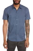 Men's John Varvatos Star Usa Trim Fit Print Sport Shirt, Size - Blue