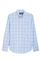 Men's Vineyard Vines Ridge Hill Slim Fit Check Performance Sport Shirt - Blue