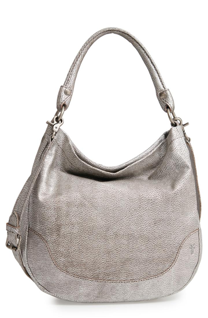 Frye Melissa Metallic Leather Hobo - Metallic