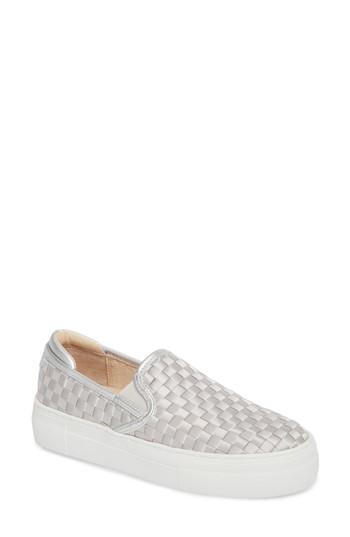Women's Steve Madden Monte Woven Slip-on Sneaker .5 M - Metallic