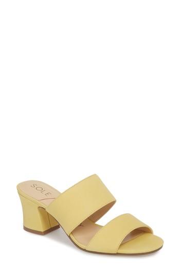 Women's Sole Society Heline Slide Sandal M - Yellow