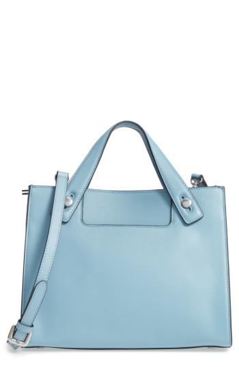 Treasure & Bond Accordion Work Leather Satchel - Blue