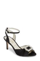 Women's Something Bleu Godiva Imitation Pearl Buckle Sandal .5 M - Black