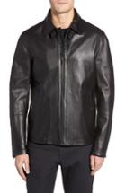 Men's Cole Haan Lamb Leather Jacket, Size - Black