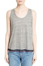 Women's Derek Lam 10 Crosby Beaded Hem Linen Tank