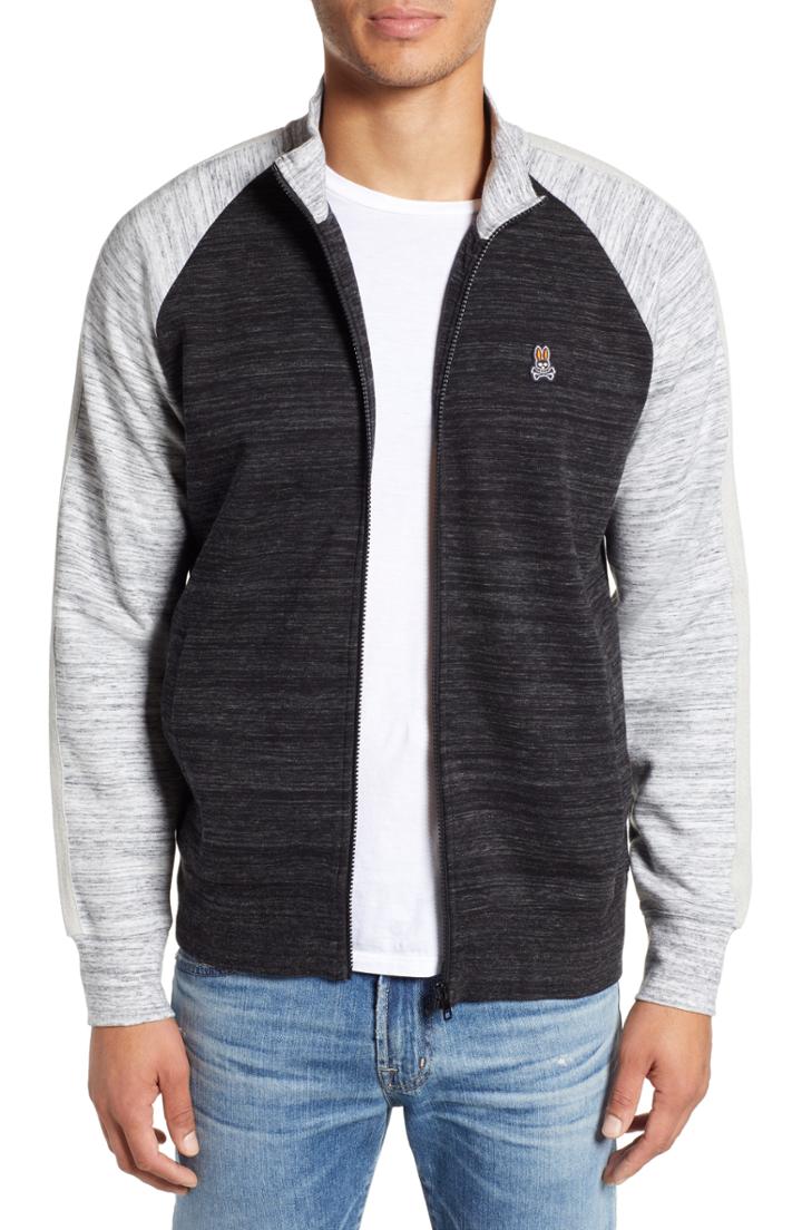 Men's Psycho Bunny Bedford Track Jacket (s) - Grey
