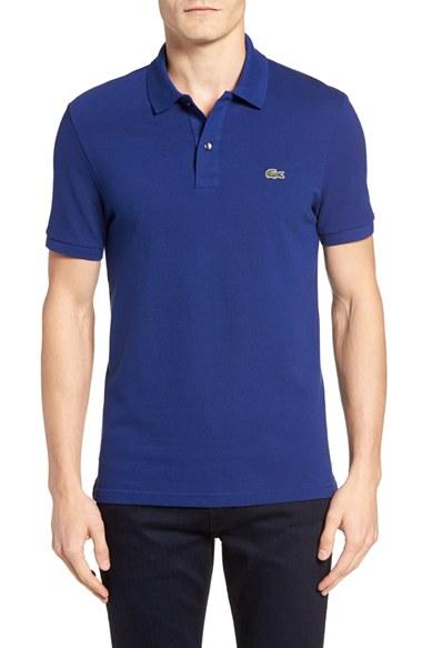 Men's Lacoste Slim Fit Pique Polo (m) - Blue