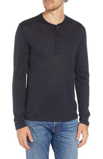 Men's Billy Reid Mouline Henley - Blue