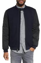 Men's Calibrate Mixed Media Bomber Jacket - Blue