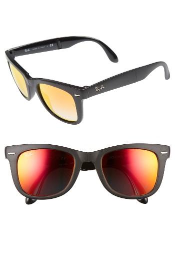 Men's Ray-ban Wayfarer 50mm Sunglasses - Matte/ Mirror