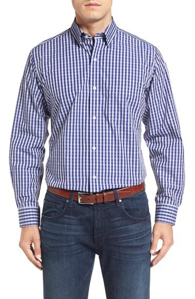 Men's Tailorbyrd 'enzo' Extra Trim Fit Dobby Check Sport Shirt