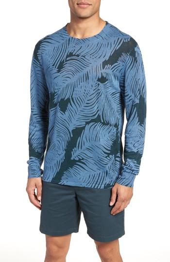 Men's Bonobos Palm Print Linen Sweater - Green