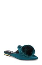 Women's Charles David Wella Pompom Loafer Mule .5 M - Green