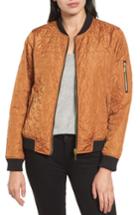 Women's Bernardo Reversible Bomber Jacket - Brown