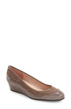 Women's French Sole 'obsess' Scalloped Wedge Pump M - Beige