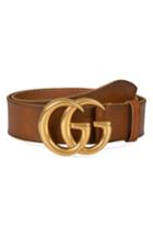 Men's Gucci Distressed Leather Belt 0 Eu - Light Brown