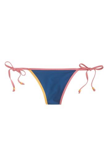 Women's J.crew Playa Miami String Bikini Bottoms - Blue