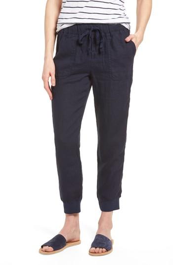 Women's Caslon Linen Jogger Pants, Size - Blue