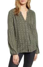 Women's Ulla Johnson Deniz Metallic Stripe Blouse