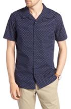Men's 1901 Trim Fit Sand Dollar Print Camp Shirt - Blue