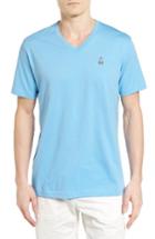 Men's Psycho Bunny V-neck T-shirt (l) - Blue
