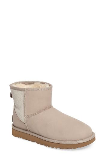 Women's Ugg Classic Mini Snake Boot M - Beige