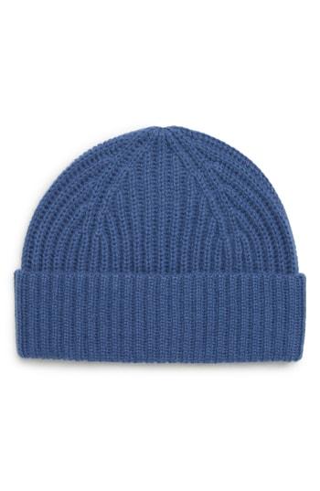 Men's Nordstrom Men's Shop Cashmere Knit Cap - Blue