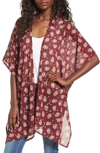 Women's David & Young Floral Print Ruana