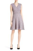 Women's Rebecca Taylor Stretch Tweed Fit & Flare Dress - Pink