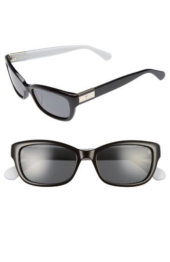 Women's Kate Spade New York Marilee 53mm Polarized Sunglasses - Black/ Ivory