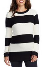 Women's Rosie Pope Sara Stripe Maternity Sweater - Black