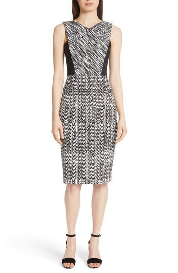 Women's Jason Wu Herringbone Jacquard Sheath Dress - Grey