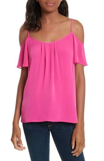 Women's Joie Off The Shoulder Silk Top, Size - Pink