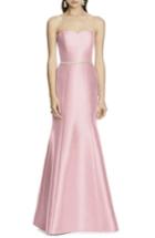 Women's Alfred Sung Strapless Sateen Trumpet Gown - Pink