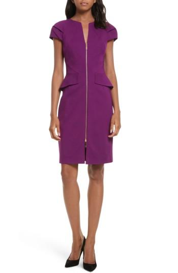 Women's Ted Baker London Fidelle Structured Peplum Dress - Purple
