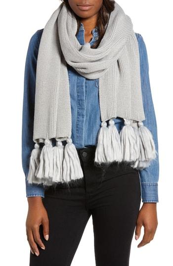 Women's Echo Maxi Tassel Muffler, Size - Metallic