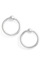 Women's Argento Vivo Stationed Open Ring Stud Earrings