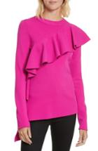 Women's Diane Von Furstenberg Ruffle Front Pullover, Size - Pink
