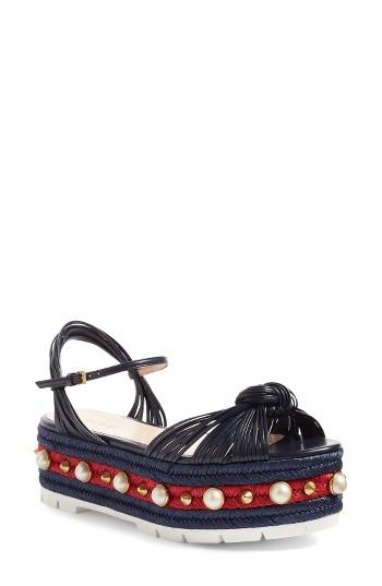 Women's Gucci Barbette Platform Sandal Us / 37eu - Blue