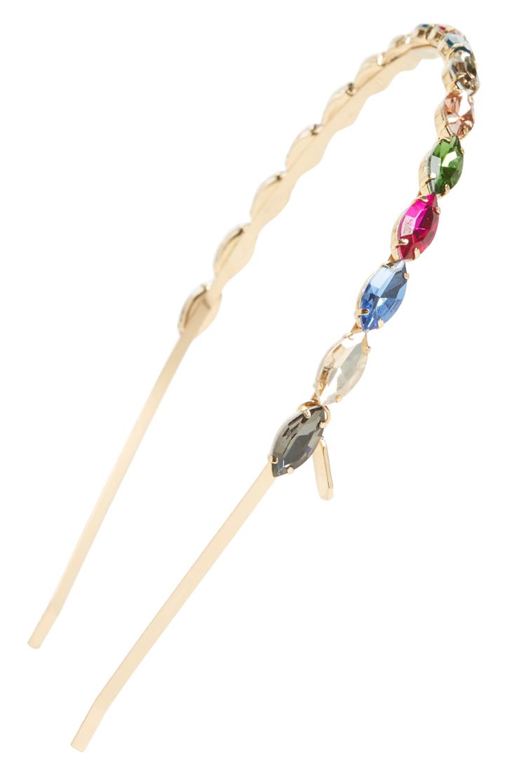 Tasha Colorful Stone Headband, Size - White