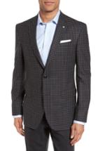 Men's Ted Baker London Jay Trim Fit Check Wool Sport Coat R - Grey